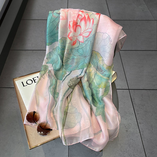 Women's summer chiffon sun protection oversized scarf shawl