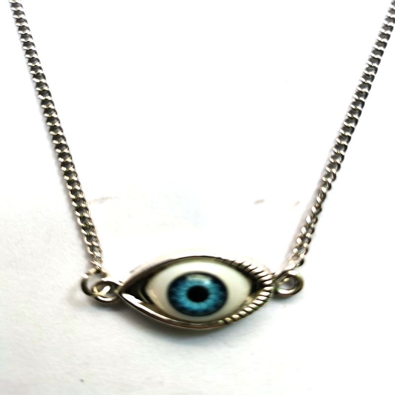 Goth Gothic Turkish Punk Evil Eye Necklace Pendant For Women Eyeball Connect Multiple Dense Choker Jewelry Gift Vintage Hip Hop - LEIDAI