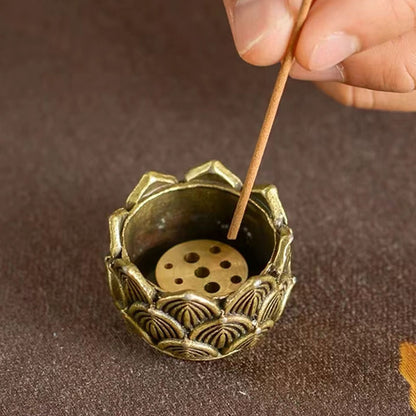 1pc Lotus Incense Holder,Small Inscent Cone Burner,Mini Asian Style Lotus Flower Zen Decor Gift