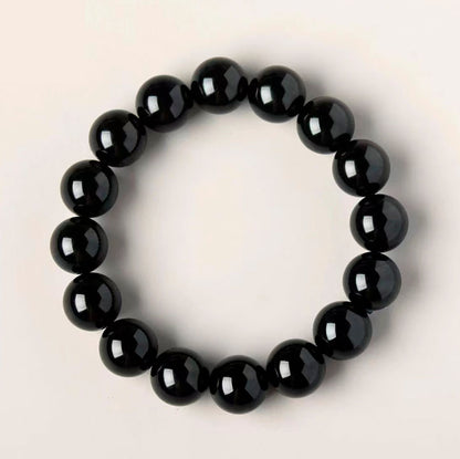 Black Obsidian Natural Stone Bracelets Fat Relief Promote Blood Circulation Anti Anxiety Weight Loss Bracelet Women Men Jewelrys