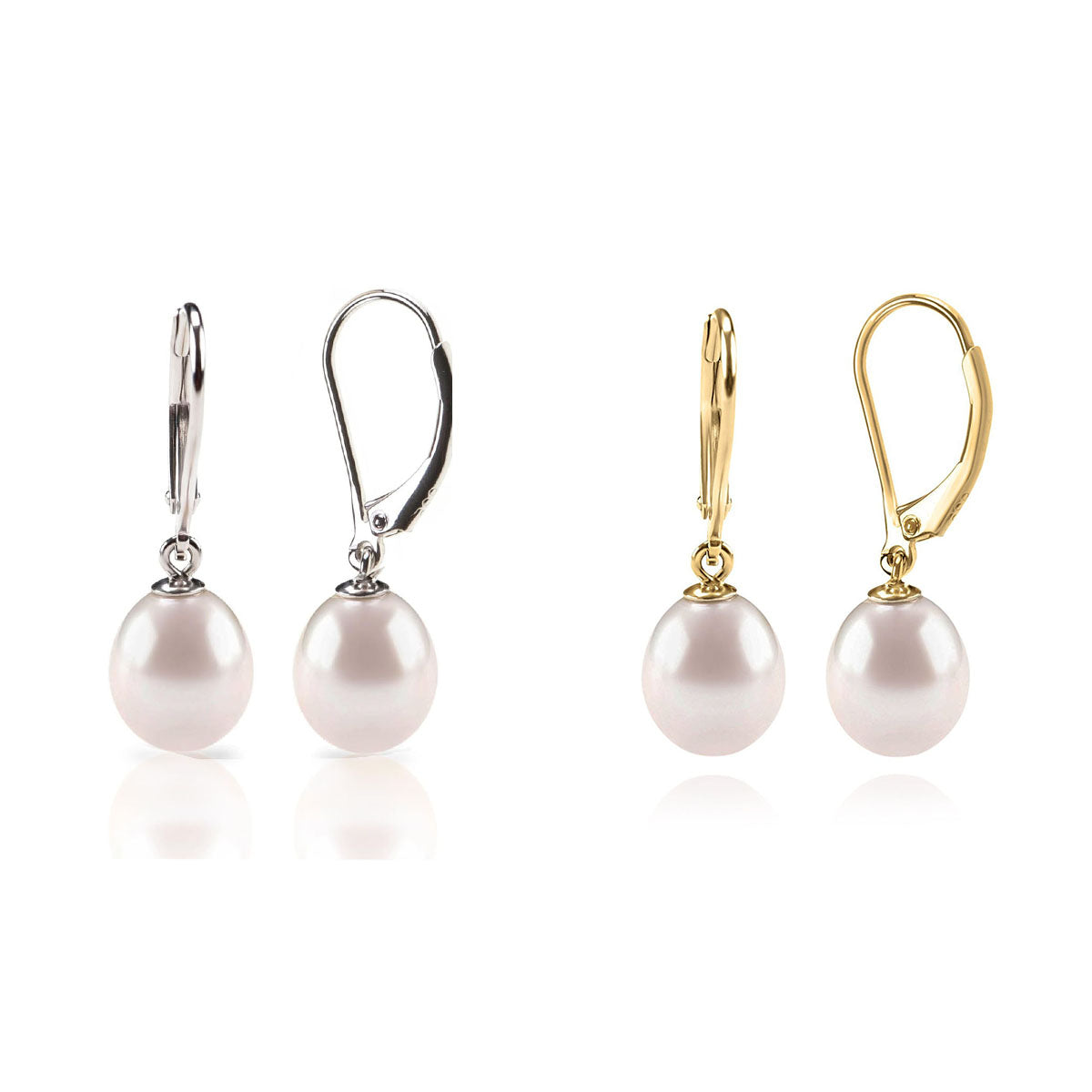 Natural freshwater baroque shaped irregular pearl earrings simple versatile earrings