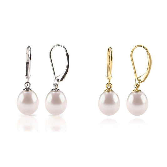 Natural freshwater baroque shaped irregular pearl earrings simple versatile earrings