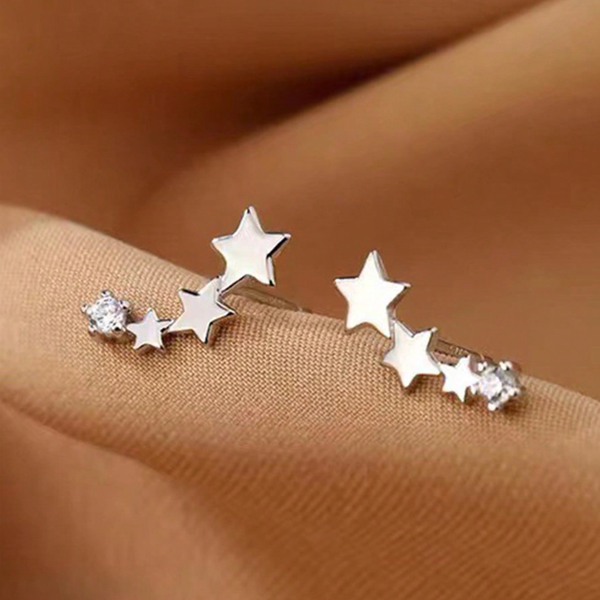 s925 sterling silver star earrings niche new popular earrings high-end earrings