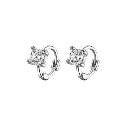 Flash diamond earrings s925 sterling silver women's niche design high-end earrings hot style light luxury earrings