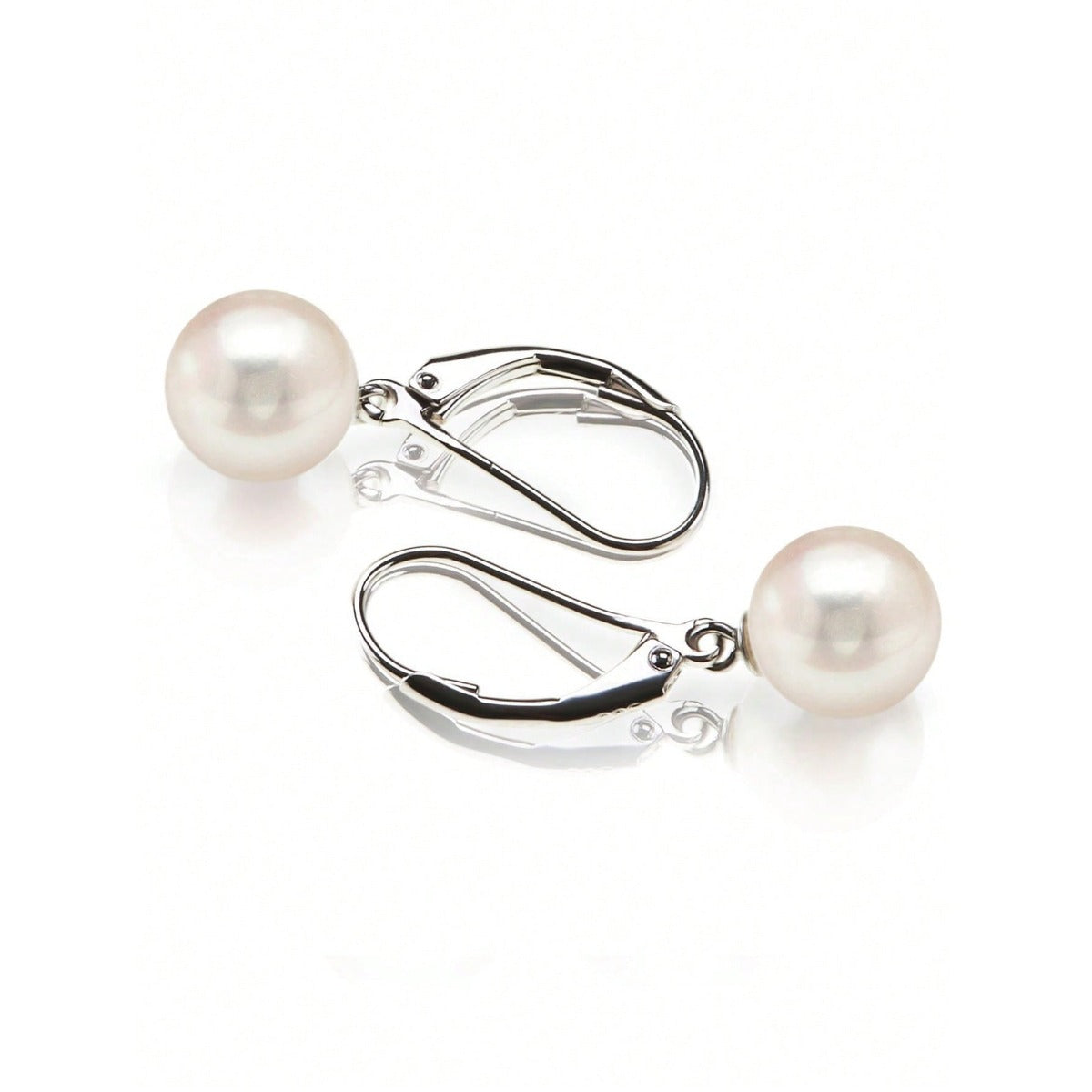 LEIDAI Handpicked Quality Freshwater Cultured Pearl Earrings Leverback Dangle Stud Pearl Earrings