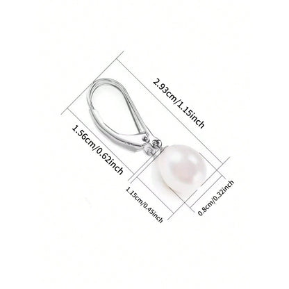 LEIDAI Handpicked Quality Freshwater Cultured Pearl Earrings Leverback Dangle Stud Pearl Earrings