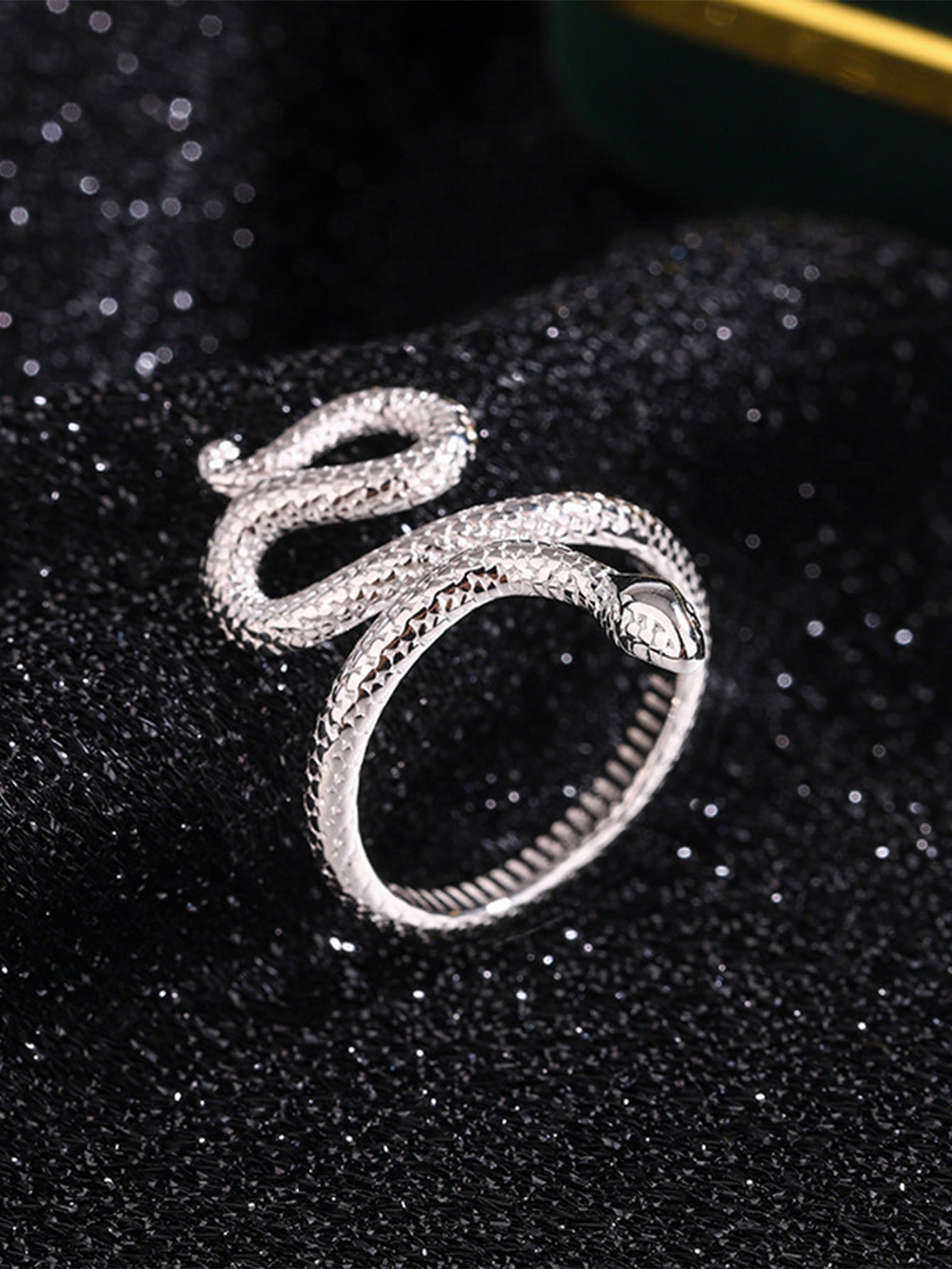 s999 sterling silver ring personalized retro spirit snake adjustable zodiac snake index finger ring 2025 snake year animal year gift