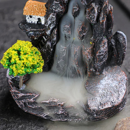 Backflow Incense Holder Waterfall Incense Burner Home Decor Aromatherapy Ornament Incense Cones with Backflow Incense Cones