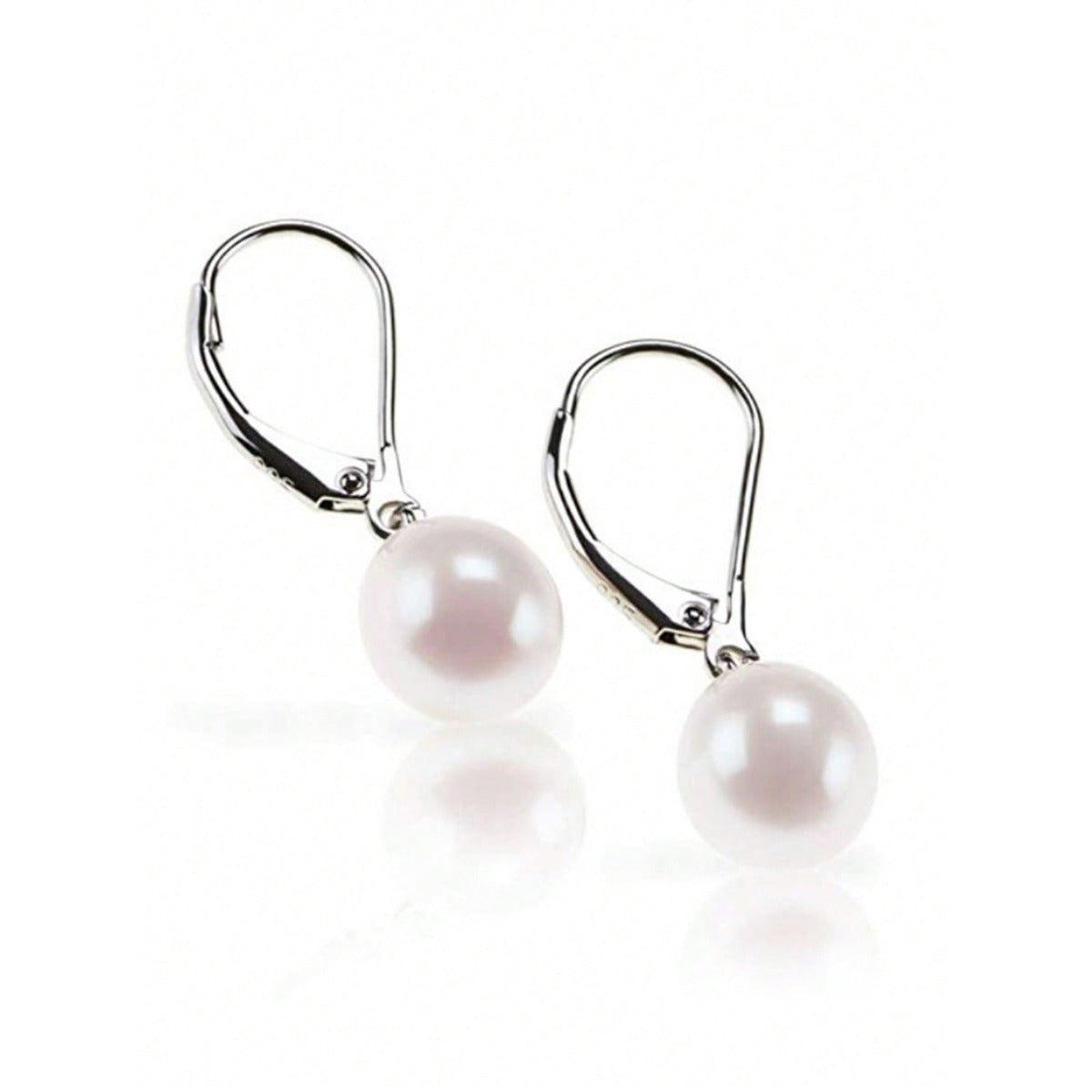 LEIDAI Handpicked Quality Freshwater Cultured Pearl Earrings Leverback Dangle Stud Pearl Earrings