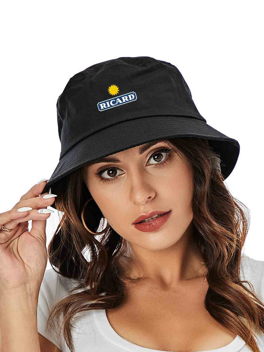 LEIDAI Unisex Bucket Hat Beach Sun Hat Aesthetic Fishing Cap 100% Cotton Outdoor Sun Hat Black