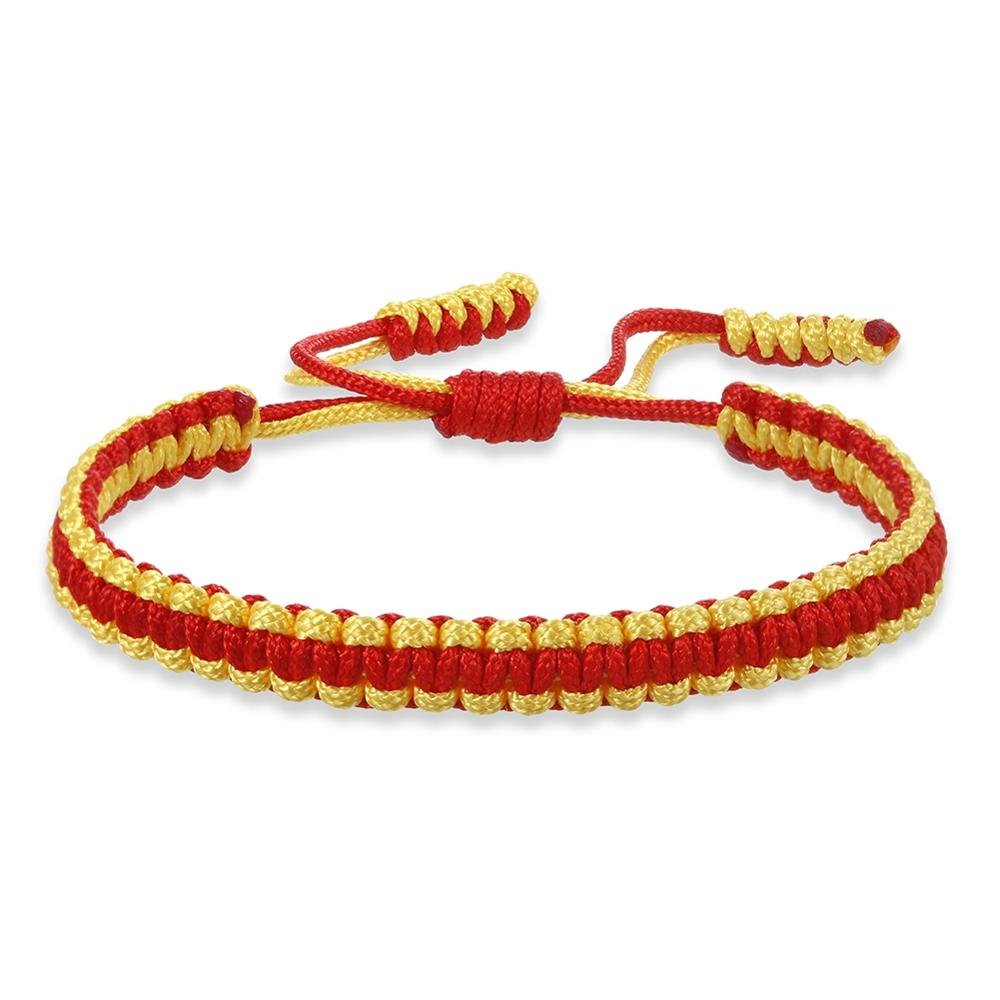 Ethnic Tibetan Buddha Woven Amulet Multicolor Bracelets & Bangles For Women Men Handmade Rope Buddha Charm Bracelet Friend Gift - LEIDAI