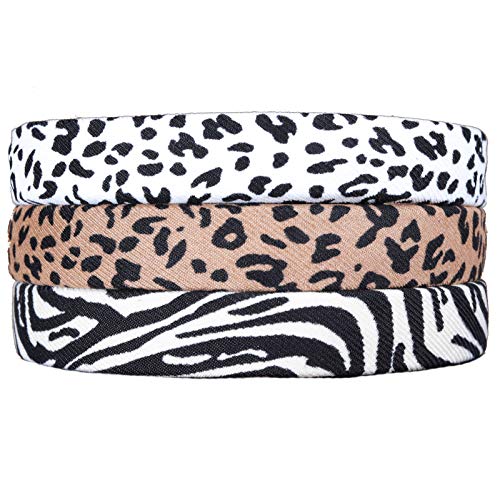 Headbands for Women, 3 Packs Mixed Printed Fabric Hair Band, Knot Hairbands Hair Accessories for Daily Wearing, Dating, Sports - LEIDAI