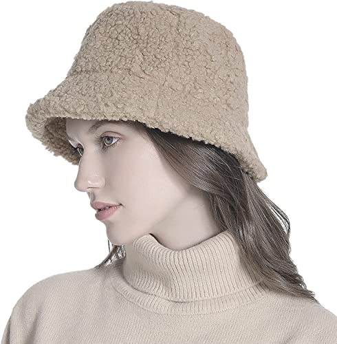 LEIDAI Cute Bucket Hat Beach Fisherman Hats for Women, Reversible Double-Side-Wear… Beige - LEIDAI