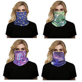 LEIDAI Neck Gaiter for Men&Women,Breathable Balaclava Face Cover Scarf Bandana Reusable Headdress Outdoor Camping (Mixed 4pcs) - LEIDAI