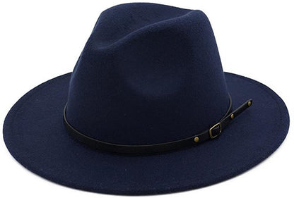 Lisianthus Women Belt Buckle Fedora Hat - LEIDAI