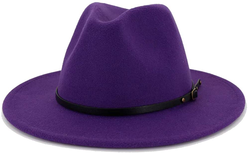 Lisianthus Women Belt Buckle Fedora Hat - LEIDAI