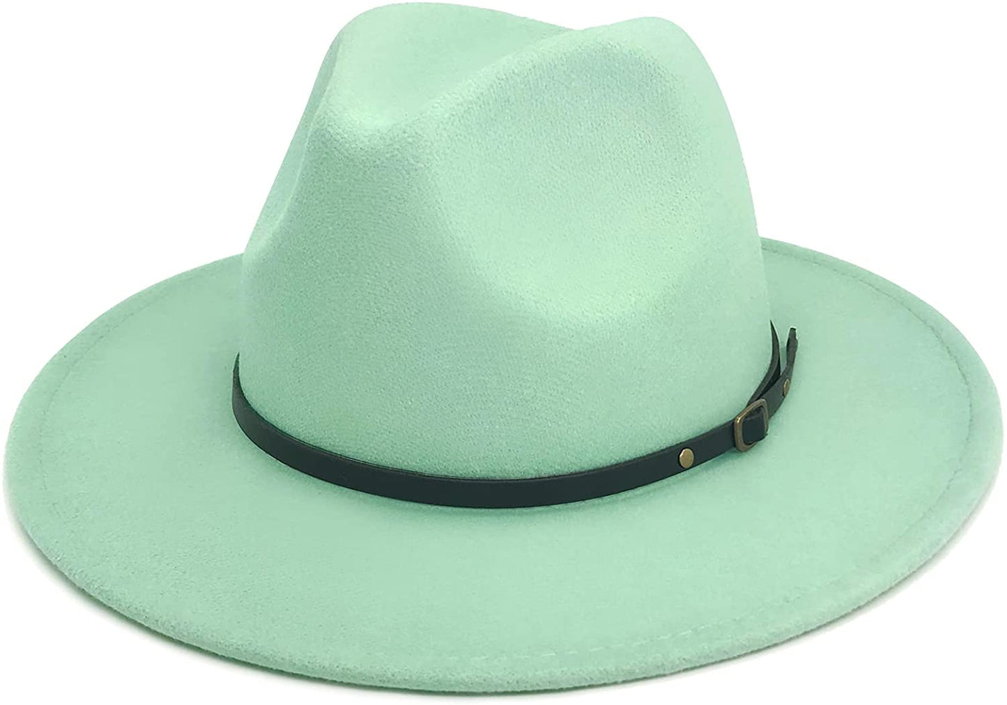 Lisianthus Women Belt Buckle Fedora Hat - LEIDAI