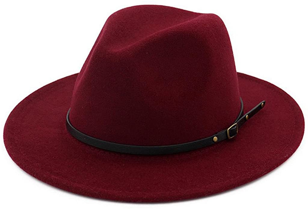 Lisianthus Women Belt Buckle Fedora Hat - LEIDAI