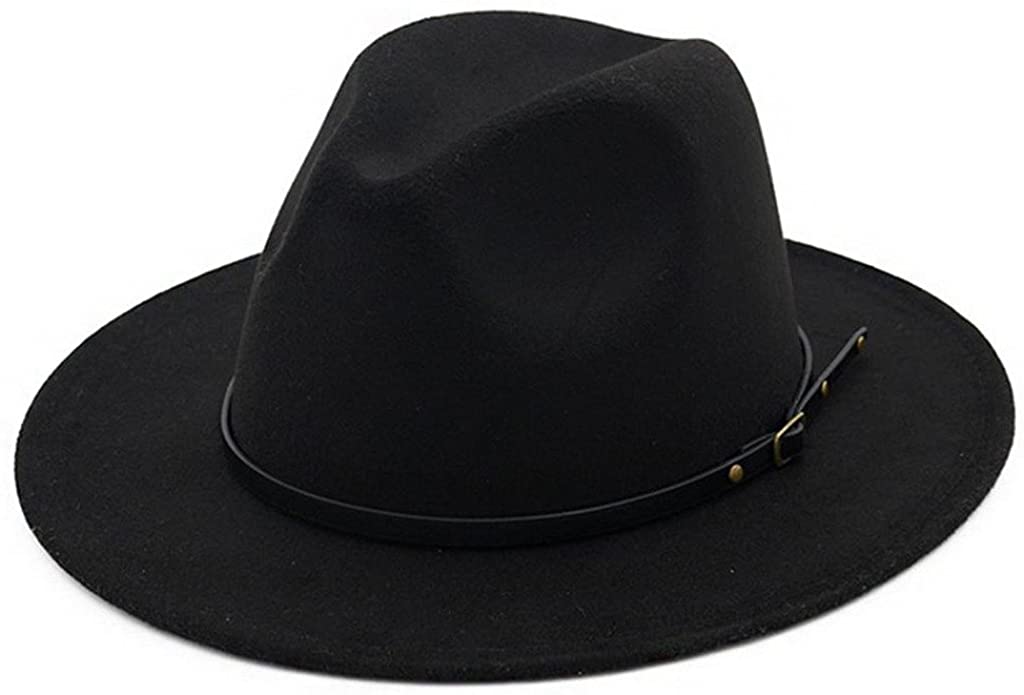 Lisianthus Women Belt Buckle Fedora Hat - LEIDAI