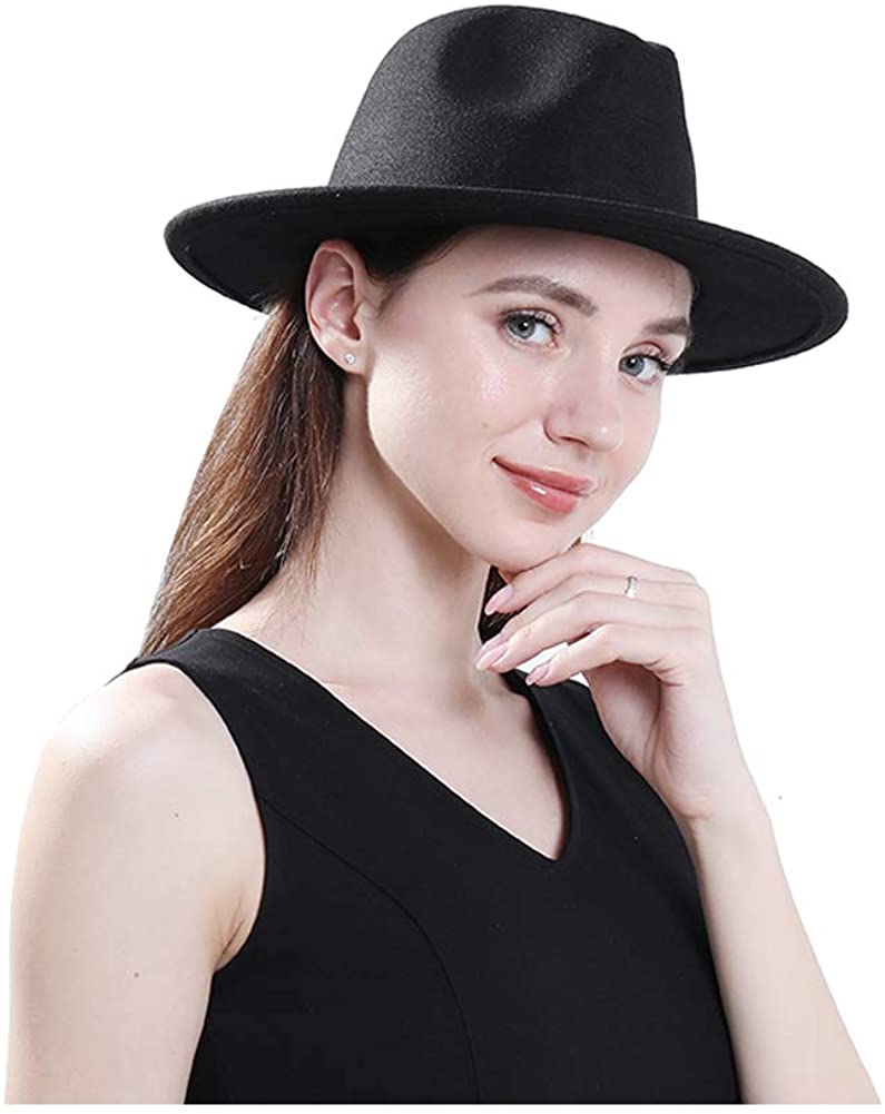 Lisianthus Women Belt Buckle Fedora Hat - LEIDAI