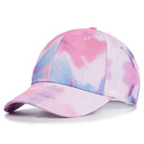 New Fashion Women Tie Dye Cap Multicolor Irregular Print Baseball Cap Female Outdoor Streetwear Summer Caps Hats - LEIDAI