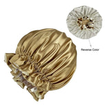 New Solid Women Satin Bonnet Fashion Stain Silky Big Bonnet for Lady Sleep Cap Headwrap Hat Hair Wrap Accessories Wholesale - LEIDAI