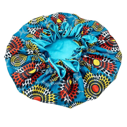 New Solid Women Satin Bonnet Fashion Stain Silky Big Bonnet for Lady Sleep Cap Headwrap Hat Hair Wrap Accessories Wholesale - LEIDAI