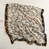 Printed butterfly temperament elegant scarf Cotton and linen warm scarf shawl - LEIDAI