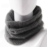 Winter Knitted Versatile Scarf Cold-proof Cashmere Fleece Wool Neck Scarf - LEIDAI
