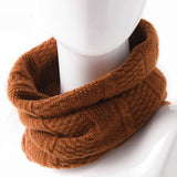 Winter Knitted Versatile Scarf Cold-proof Cashmere Fleece Wool Neck Scarf - LEIDAI